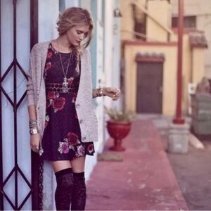 Free People Rose Daisy Chain Mini Dress